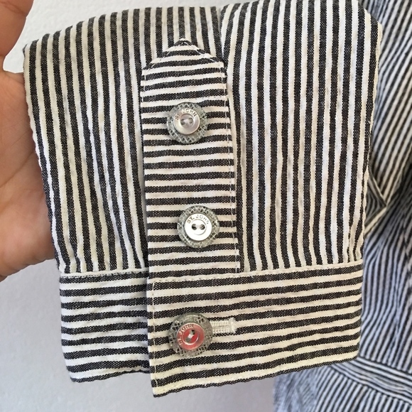 St. John Seersucker Blazer Ball White Size Medium - Picture 4 of 8